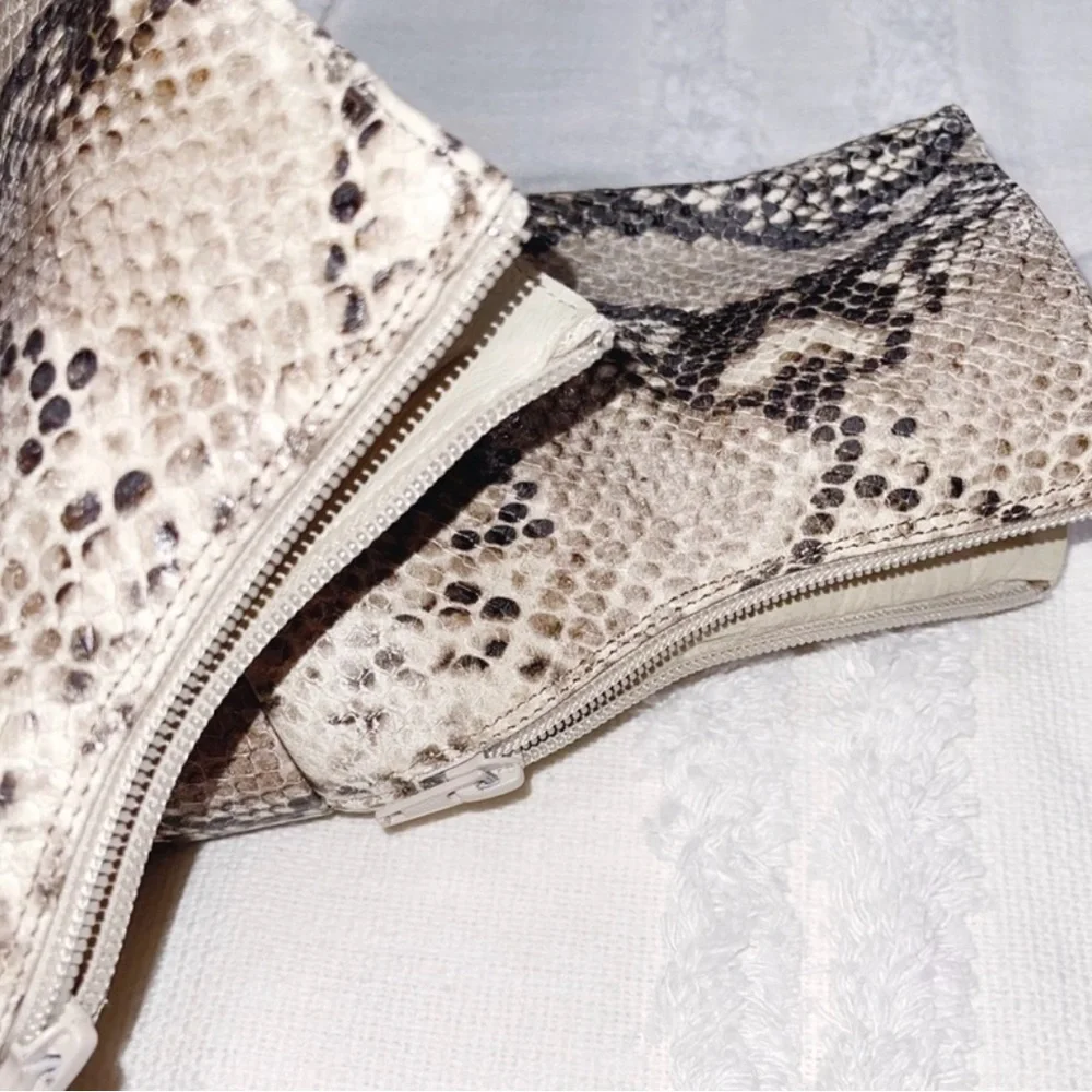 Free People CECILE SNAKE PRINT ANKLE BOOTS 35.5/5.5 - Picture 6 of 14